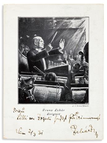 (MUSICIANS.) Group of 7 items Signed, or Signed and Inscribed: Samuel Barber * Charles Gounod * Amelita Galli-Curci * Camille Saint-Saë